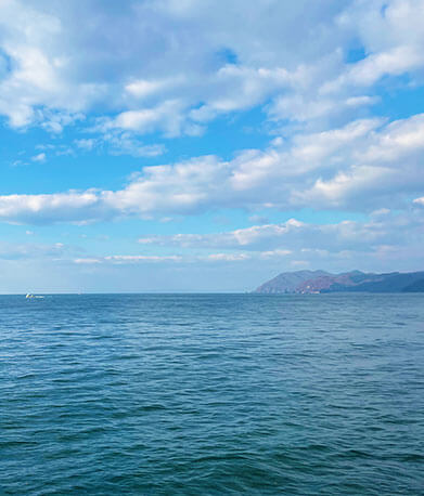 海が目の前、波のしらべを聴きながら。